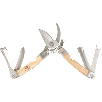 Multi-outils en acier inoxydable et bois de frêne