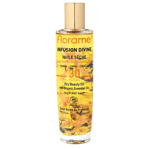 Pensé pour le jardin：Huile Sèche Infusion Divine flacon pompe spray 100 ml