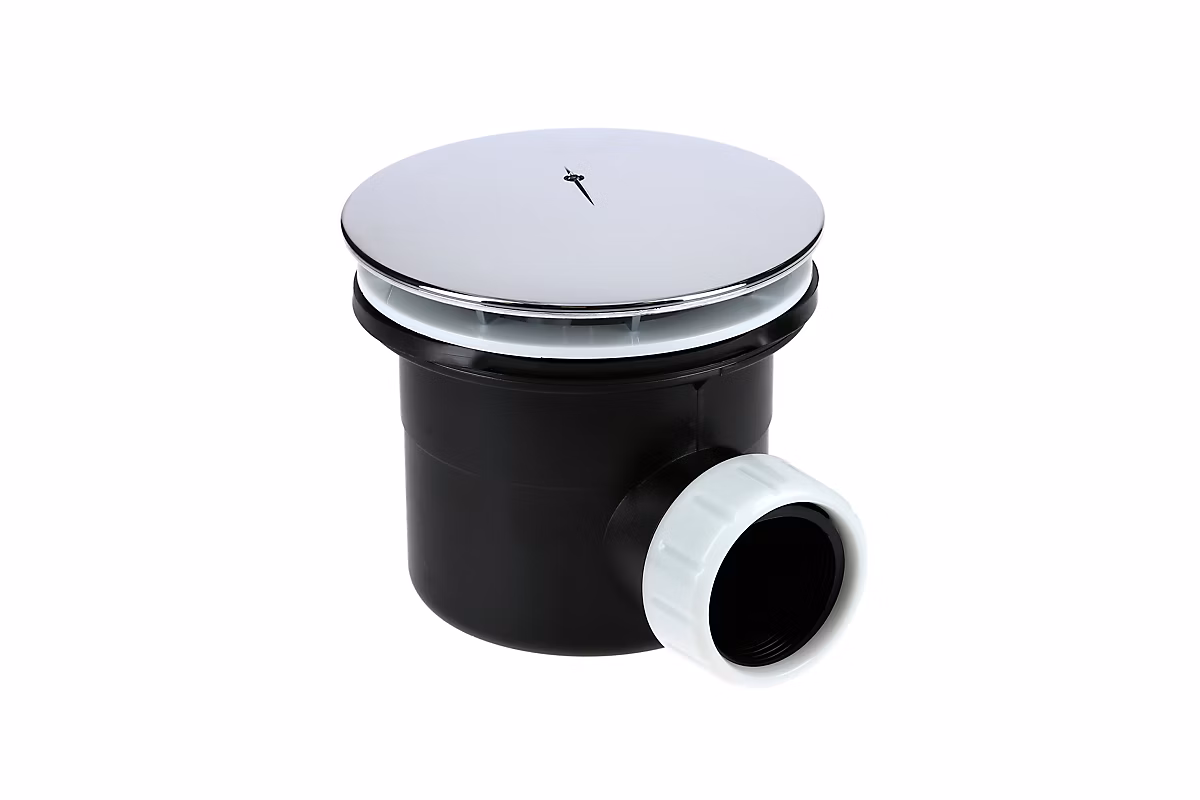 Bonde receveur D60mm + champignon D90mm en ABS sortie horizontale – GARIS, P01-BD60C