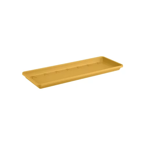 Le bon choix pour l’extérieur:Soucoupe de balconnière en plastique jaune miel Elho Barcelona - 70 cm