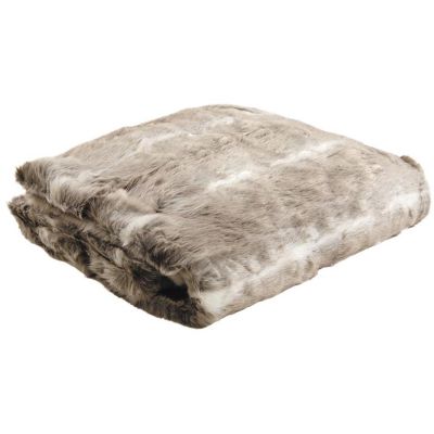 Plaid en imitation fourrure (Beige)