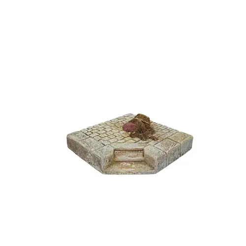 Jardin équipement:Décor de crèche de Noël quai du port angle Santons Escoffier - 14 x 14 x 4 cm