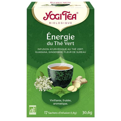 Essentiel pour le jardin：Yogi Tea Energie du Thé vert - 17 sachets
