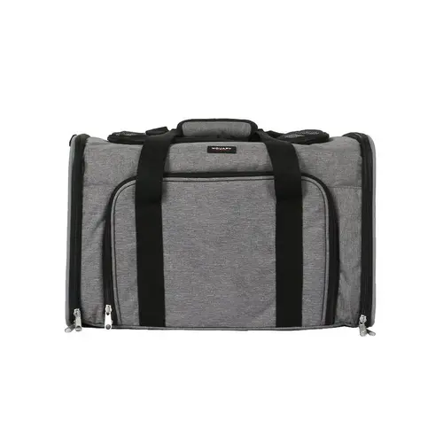 Pour profiter pleinement du jardin：Sac de transport camping pour chien coloris gris en nylon Wouapy – 45 x 25 x 28 cm