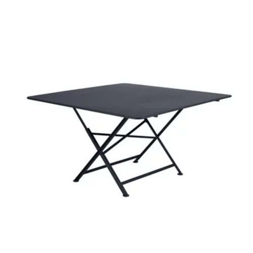 Jardin au naturel:Table carrée pliante coloris carbone Cargo Fermob - 128 x 128 x 74 cm