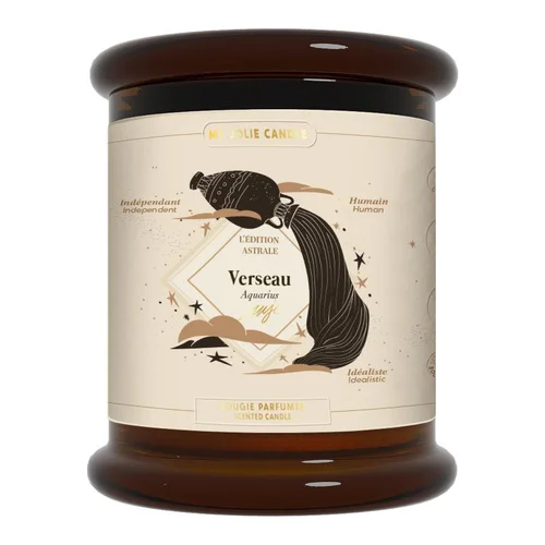 Maison et jardin:Bougie parfumée santal vanille mandarine My jolie Candle Astrale verseau - 300 g