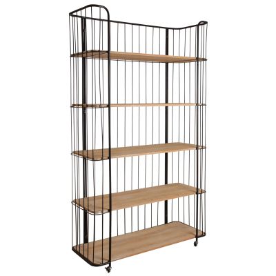 Étagère style industriel sur roulettes (5 Niveaux)
