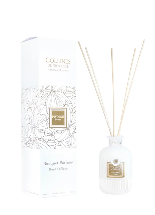 Jardin essentiel:Bouquet parfumé blanc Collines de Provence Fleurs & Ecorces pivoine - 200 ml