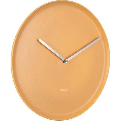 Horloge en porcelaine Plate 35 cm (Ocre jaune)
