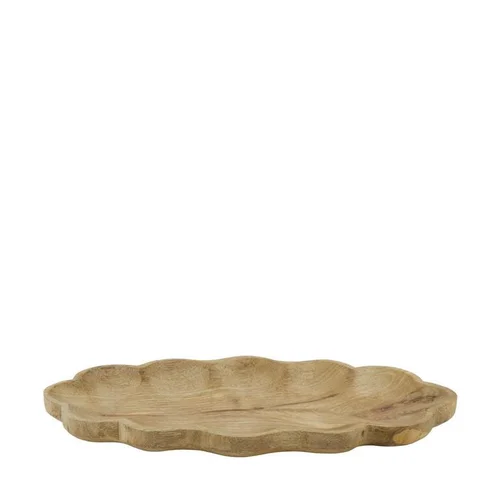 Bien pensé extérieur:Plateau en bois naturel de manguier grand modèle - 38 x 18 cm