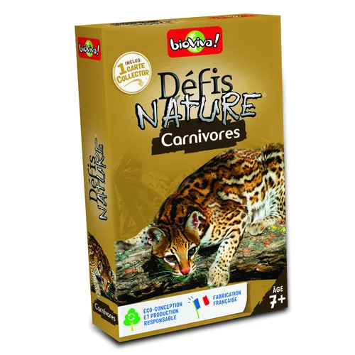 Le choix pour l’extérieur:Boite de jeu Défis Nature sur le thème des carnivores