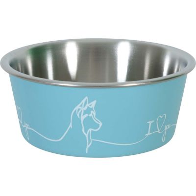 Ecuelle antidérapante bleue pour chiens Love dog (1700 ml)
