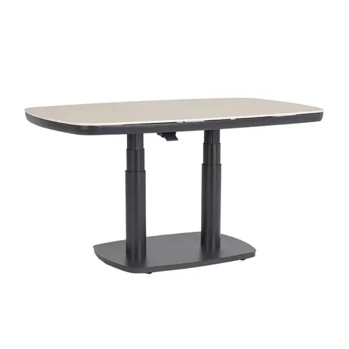 Jardin & confort：Table réglable anthracite en aluminium Bizzotto Talete - 135 x 83 x 51/72 cm