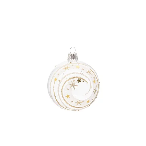 Pour personnaliser votre jardin：Boule décorative coloris gris en verre nordique - Ø 7 cm