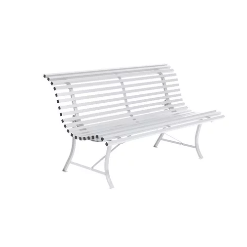 Pour votre quotidien：Banc Louisiane Fermob en acier coloris blanc coton 150 cm