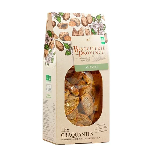 Idée au jardin:Craquantes aux amandes bio Biscuiterie de Provence - 180 g