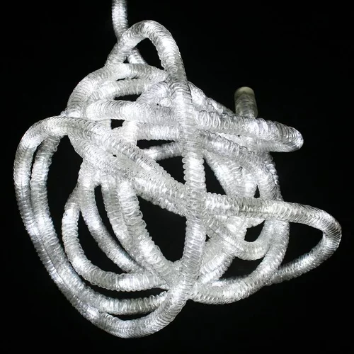 Jardin actuel:Cordon pour guirlande lumineuse LED à lumière fixe blanc effet givré sur secteur - 5 m