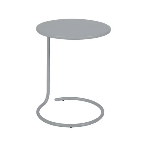 Pour simplifier le jardin：Table basse déportée Coolside coloris gris lapilli en acier Fermob - Ø42 x 53 cm