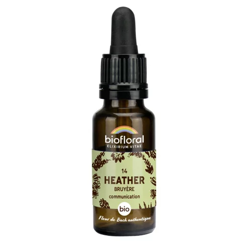 Pour l’extérieur:Élixir n°14 Biofloral de bruyère en flacon de 20 ml