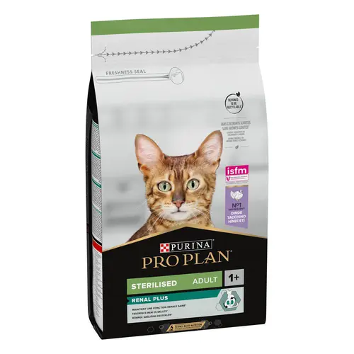 Espace vert facile：Croquette pour chat adulte stérilisé à la dinde Pro Plan - 1,5 kg