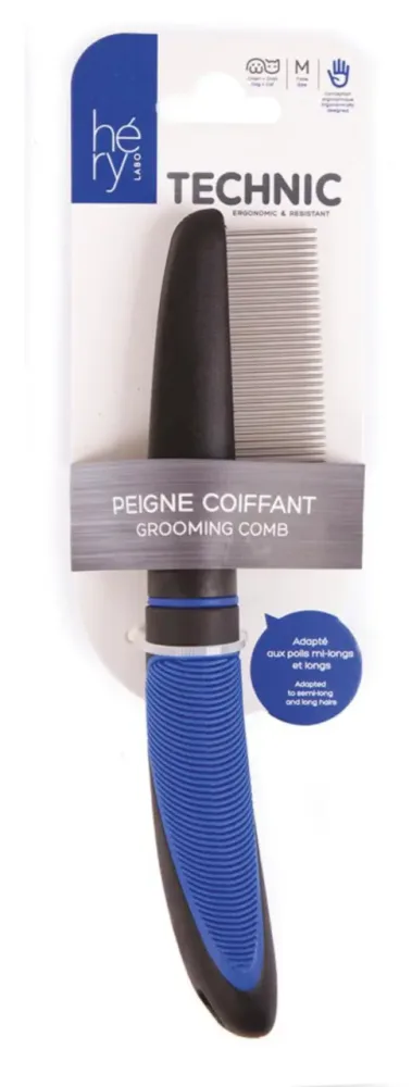Côté jardin：Brosse pour chien coloris multicolore peigne coiffant Héry Technic - Taille M