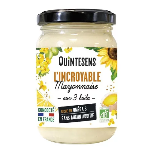 Sélection utile：L'incroyable mayonnaise bio Quintesens - 180 g