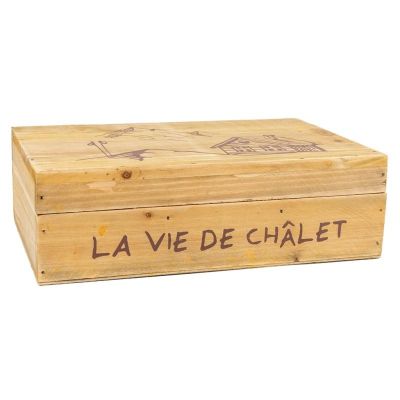 Boîte à thé en pin "La vie de Chalet"