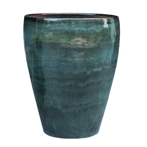 Jardin & équipement:Jarre en grès émaillé vert Amande Decolines Littoral - Ø 32 x H 36 cm