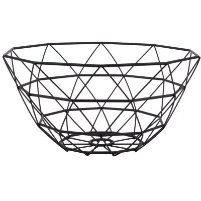 Corbeille à fruits en métal filaire Diamond 30 cm (Noir)