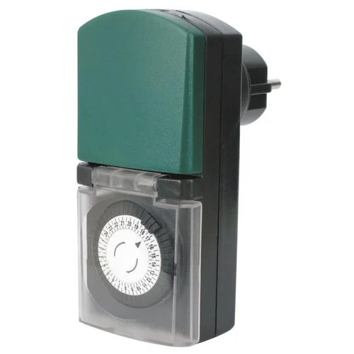 Extérieur plaisir:Mini programmateur mécanique extérieur vert 16A 230V