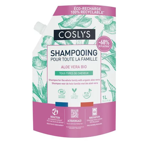 Jardin en douceur:Doypack shampooing aloe vera bio Coslys - 1 L