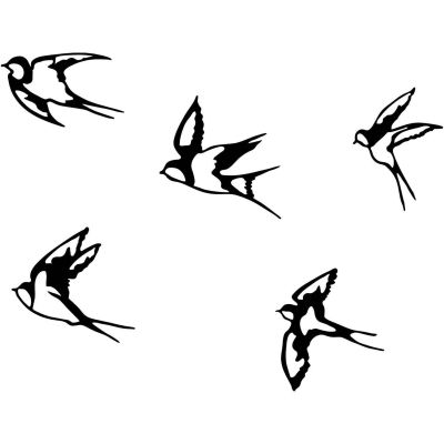 Décoration murale en métal Oiseaux en vol (Modèle 2)