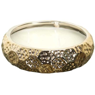 Bougie parfumée en céramique or du temps (3 mèches)