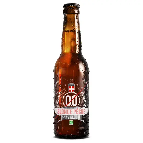 Espace vert pratique：Bière Blonde Pêche Bio sans alcool Brasseurs Savoyards - 33 cl