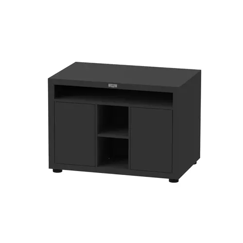 Solution simple:Meuble cuisson XL noir Le Marquier - L 110 x P 70 x H 79 cm