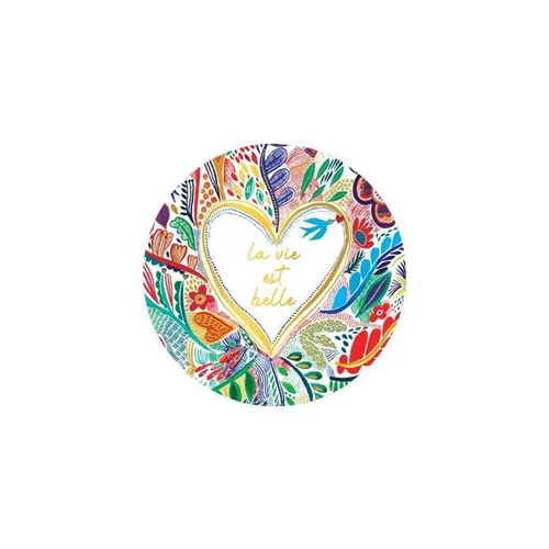 Pensé pour le jardin：Magnet la vie est belle Cartesdart - 5,6 x 5,6 cm