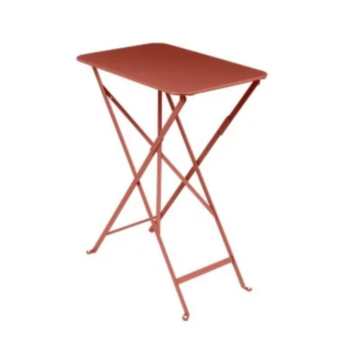 Extérieur essentiel:Table pliante Bistro coloris ocre rouge en acier Fermob - 37 x 57 x 74 cm