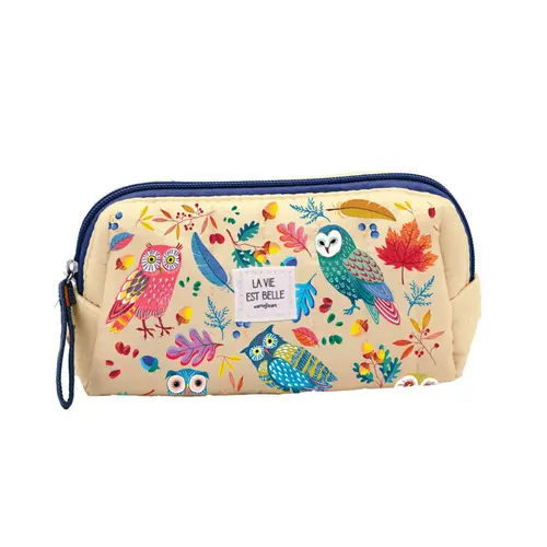 Jardin choix：Petite trousse matelassée chouette la vie