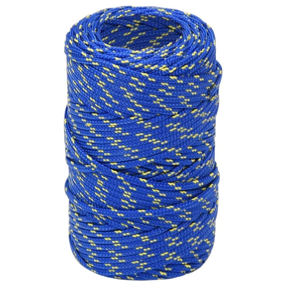 Corde de Bateau Corde de Levage Câble d'Amarrage Ancrage Navire Lignes de Gréement Corde à Linge Bleu 2 mm 50 m Polypropylène