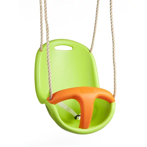 Idée utile：Siège de balançoire pour bébé en plastique vert et orange pour portique de 1,9 à 2,5 m