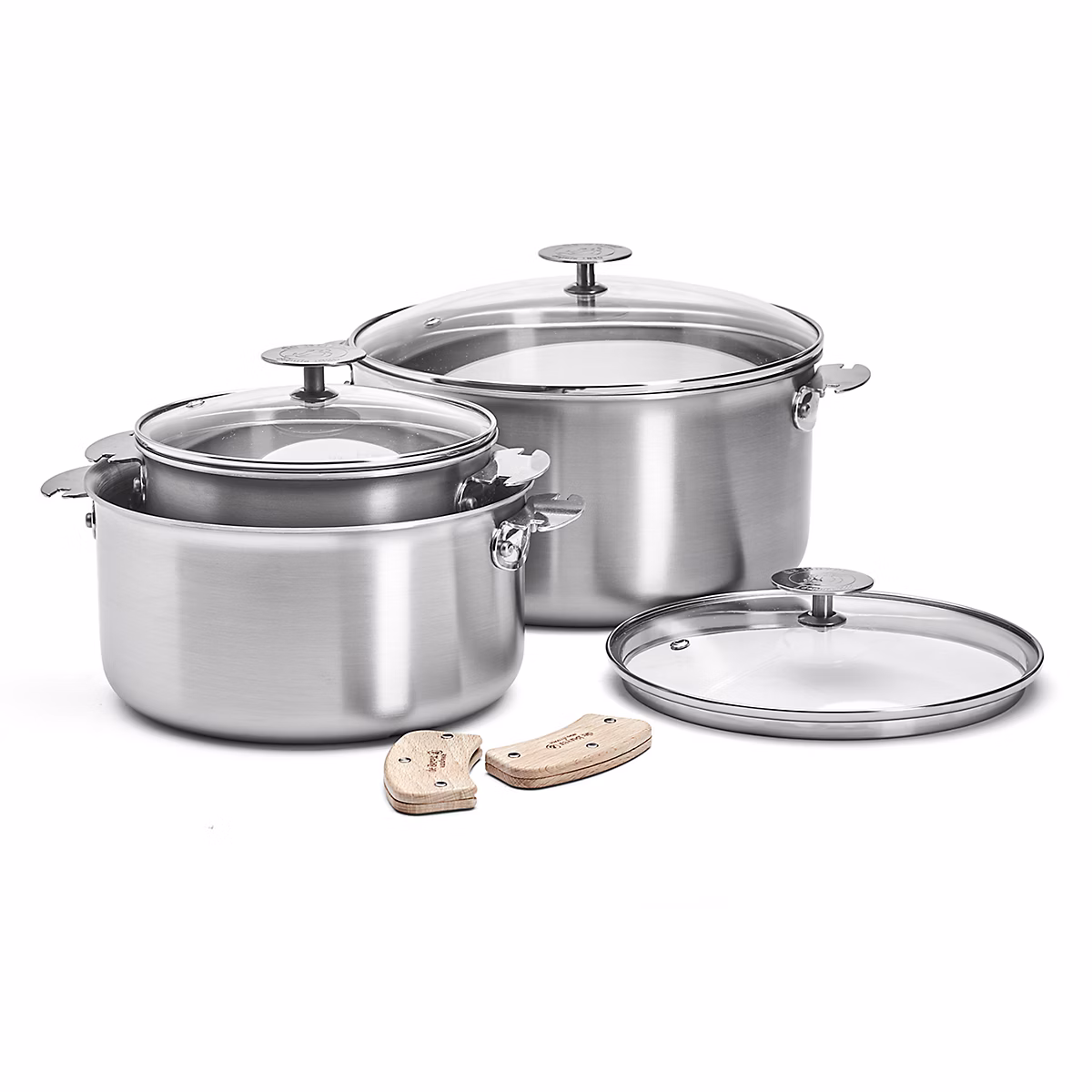 Batterie 3 casseroles 16/20/24cm + anses + couvercle De Buyer 3661.03 alchimy loqy – Réf. IZQEBPCHK9873468454