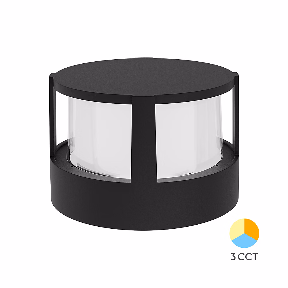 Luminaire et éclairage extérieur – Applique LED murale ronde Braytron 15W 1450lm 3en1 Noir IP65