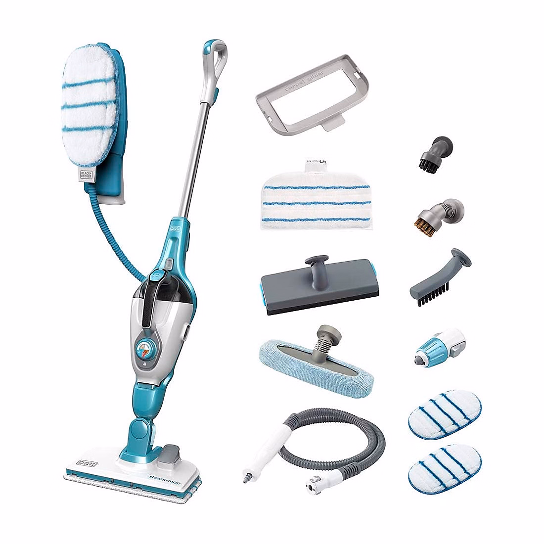 Nettoyage vapeur – Balai Vapeur 1300W Multifonctions avec Gant Steamitt et 12 Accessoires BLACK+DECKER