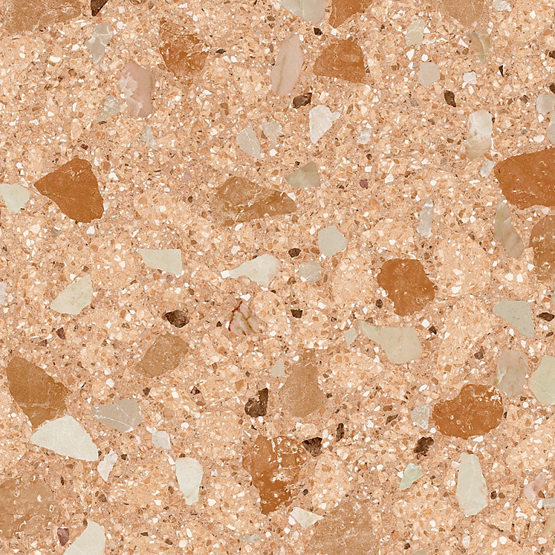 Carrelage sol extérieur antidérapant effet terrazzo 80 × 80 cm MONACO R ROJIZO ANTIDESLIZANTE