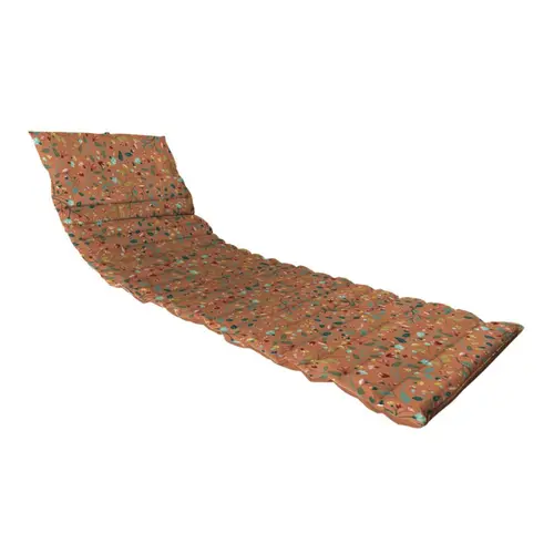 Pour l’univers du jardin:Matelas en polyester/coton coloris à motifs terra Ondulo Apolline - 174 x 60 x 5 cm