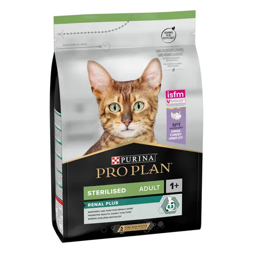 Extérieur tendance:Croquette pour chat adulte stérilisé à la dinde et poulet Pro Plan - 3 kg