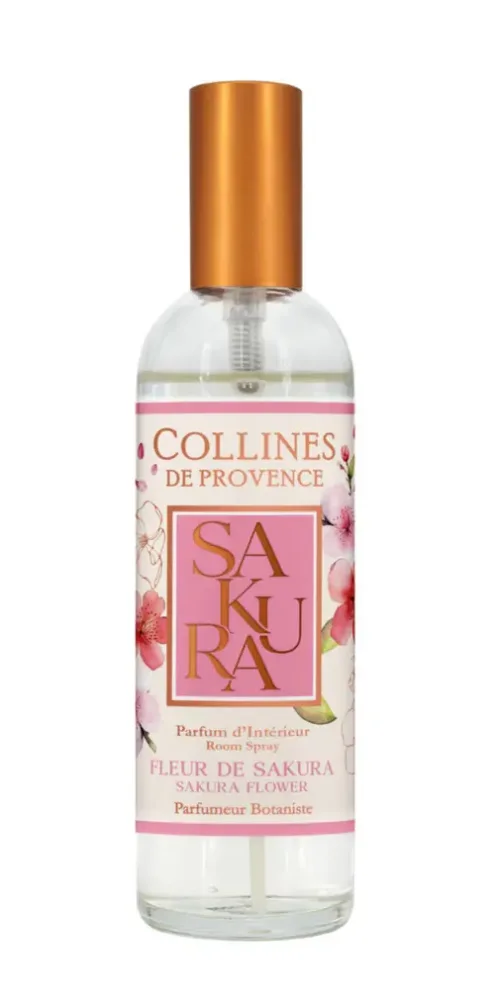 Sélection pour vos extérieurs：Parfum d'intérieur senteur fleur de sakura Collines de Provence - 100 ml