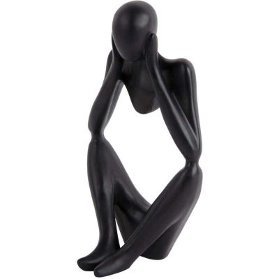 Statuette silhouette en polyrésine Dreaming (Noir)