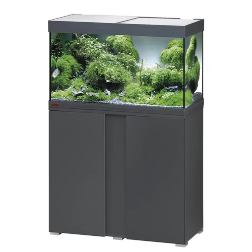 Pour un extérieur plus agréable：Aquarium avec meuble coloris anthracite Eheim vivalineLED 126L