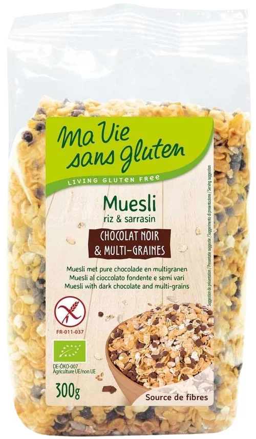 Mon jardin:Muesli bio au chocolat noir et multi-graines - 300 gr